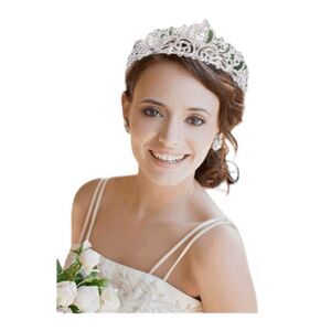 Bridal Silver Crystal Bridal Tiara Crown Headband Princess Elegant Crown Combs